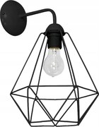 Fali lámpa Basket Black Milagro 1xE27 IP20 fekete