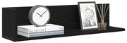 2 db fekete szerelt fa fali polc 75 x 16,5 x 16,5 cm