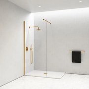 Walk-in || Gold zuhanyfal 80, 200cm, 8mm, NANO