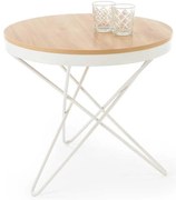 Garfield dohányzóasztal, természetes fa / fehér