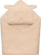 Lionelo - Gyermek kapucnis muszlin törölköző bézs cappuccino