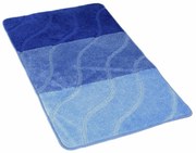 Kvalitex Hullámok fürdőszoba szőnyeg kék, 60 x 100 cm
