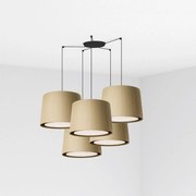 Faro Samba függeszték fekete/zöld, 5xE27, magasság 5 m, IP20