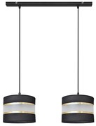 Csillár zsinóron HELEN 2xE27/15W/230V fekete/arany