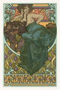 Reprodukció Lady & Bear, Alfons Mucha