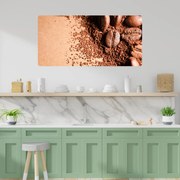 PIPPER. Öntapadós textiltapéta "Kávébabok"