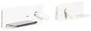 2 db-os falilámpa készlet fehér, LED-del, USB és indukciós töltővel - Riza