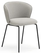 Világosszürke kárpitozott étkezőfotel szett 2 db-os Add – Teulat