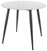 Kerek étkezőasztal RION 90 cm kerámialappal, fehér márvány