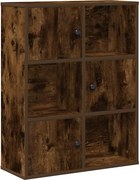 vidaXL füstös tölgy színű szerelt fa könyvszekrény 60x24x76,5 cm