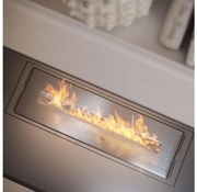 InFire - Beépített BIO kandalló 5,5x50 cm 3kW króm