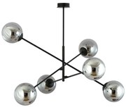 Csillár rúdon LINEAR 6xE14/10W/230V fekete/szürke