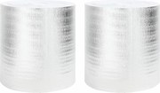 vidaXL Radiátor hővisszaverő fólia 2 pcs Ezüst 25 x 0,5 m Polietilén