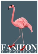 Illusztráció Fashion Flamingo, ByKammille