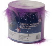 Karácsonyfa fényfüzér 40 led toll típusú lila