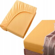 Jersey gumis lepedő pamut ágyra 180x200 barack színű, Bézs