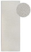 Krémszínű kézi szövésű gyapjúkeverék futószőnyeg 80x200 cm Pradesh Natural White – Elle Decoration