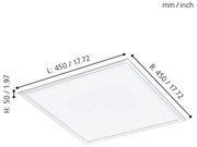 EGLO 97629 - RGB LED fényerőszabályozható lámpatest SALOBRENA-C LED/24W/230V
