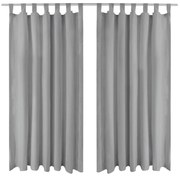 2 db szürke mikroszatén függöny karikákkal 140 x 175 cm