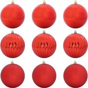vidaXL Karácsonyi Díszszett XL 9 pcs Piros Műanyag