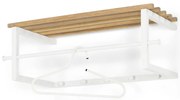 Fehér-natúr színű fém fali fogas polccal 76 cm Marco – Spinder Design