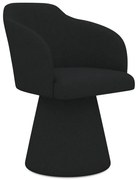 Fekete kárpitozott étkezőfotel Kanoa – Makamii