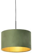 Lógólámpa bársony árnyékolóval zöld arannyal 35 cm - Combi