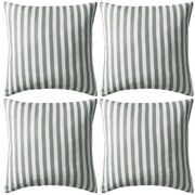 4 db szürke csíkos kültéri párna 45 x 45 cm