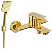 Mexen Alexa R62 kádcsaptelep zuhanyszettel, arany - 7123R62-50