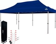 Összecsukható pavilon sátor 6x3 m ALU falak nélkül - alumínium váz, vízálló - falak nélkül - Kék