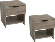 HAVANA éjjeliszekrények (2 db), szarvasgomba tölgy