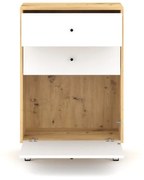 BILBAO BL18 Szekrény Kézműves tölgy/matt fehér színben