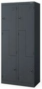 „L” típusú fémszekrény JULIA, 800 x 1850 x 450 mm, antracit