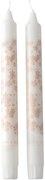 Rózsaszín gyertya, 2 db Slåpeblom kollekció - Wik & Walsøe