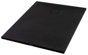 Cagliari Black 80x100x2,6 cm szögletes, SMC zuhanytálca szifonnal