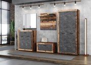 Kétajtós szekrény Oldwood/Beton Színben. LUNA2