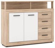 Komód RUNA Sonoma tölgy/fehér
