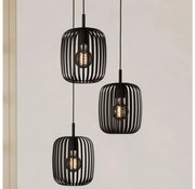 Eglo 900686 - Csillár zsinóron ROMAZZINA 3xE27/40W/230V fekete