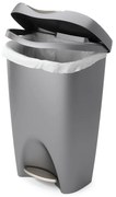 Szürke műanyag pedálos szemetes 50 l Brim – Umbra