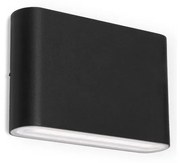 LED2 - LED Kültéri fali lámpa FLAT 2xLED/3W/230V IP65 fekete