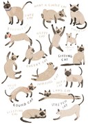 Illusztráció Siamese Cat Print, Hanna Melin