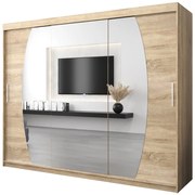 Ruhásszekrény 250 cm Eclipse (szonoma tölgy + szonoma tölgy). 1063454