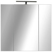 PIRAMIDA AKVA Tükrös fürdőszobai szekrény LED világítással - 75 x 69 x 15 cm