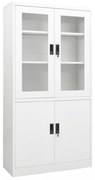fehér acél irodai szekrény 90 x 40 x 180 cm