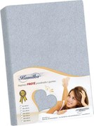 Kamilla frottír lepedő, világosszürke, 90 x 200 cm