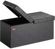 Deuba Tárolópad felnyitható fedéllel 76x38x38 cm - fekete