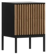 Éjjeliszekrény MEORATI 40x40cm, fekete/dub artisan