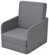 világosszürke szövet kihúzható fekvőfotel