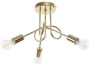 Sollux SL.1437 - Felületre szerelhető csillár  LOOP 3xE27/15W/230V arany