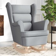 világosszürke szövet hintaszék 74 x 90 x 102 cm